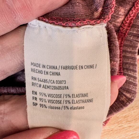 American Eagle Soft and Sexy Acid Wash Ribbed Tie Front Tank, Women’s Size Small - Picture 9 of 9